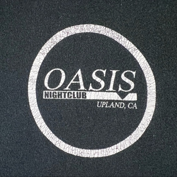 Oasis Night Club Upland California Nightlife Vintage T Shirt Black S - Picture 4 of 7